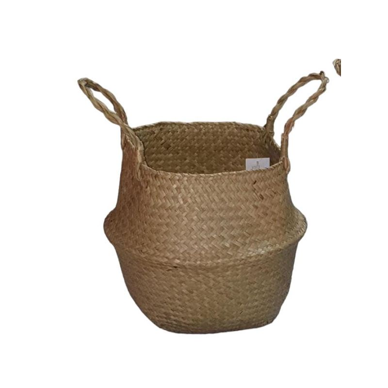 GENERICO - CANASTO DECORATIVO FIBRA NATURAL.  PLEGABLE Grande