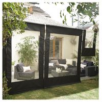 Cortina Roller Cierre de Terraza Negra 150x250cm