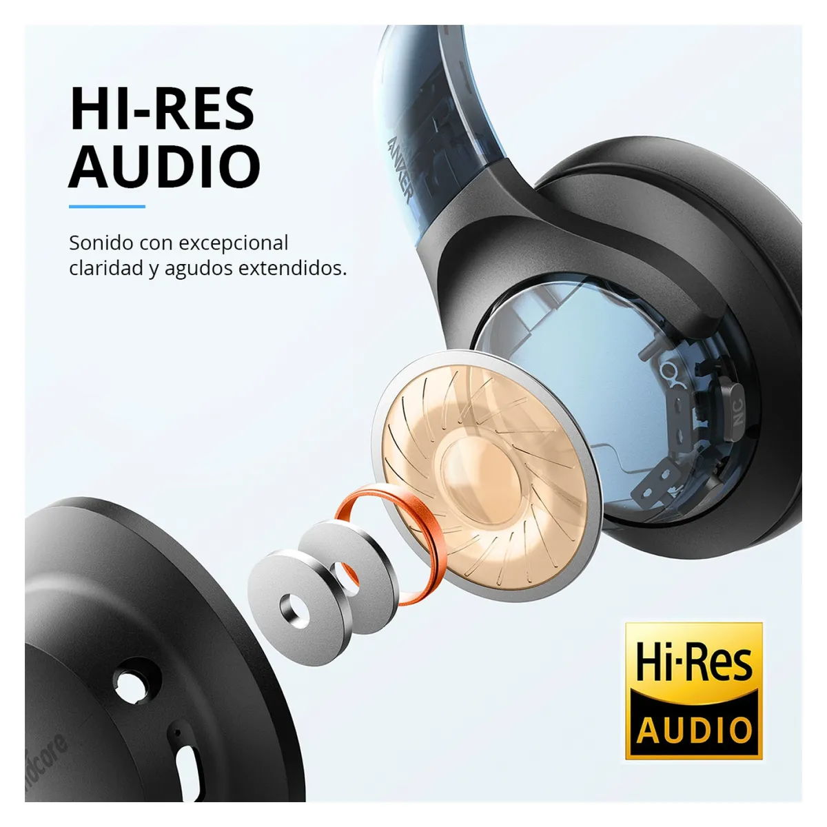 SOUNDCORE BY ANKER - Audífono Headset Inalambrico Noise Cancelling Soundcore