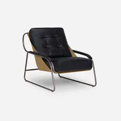 ROSEN - Poltrona Montok Cuero Negro