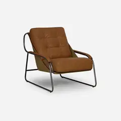 ROSEN - Poltrona Montok Cuero Camel
