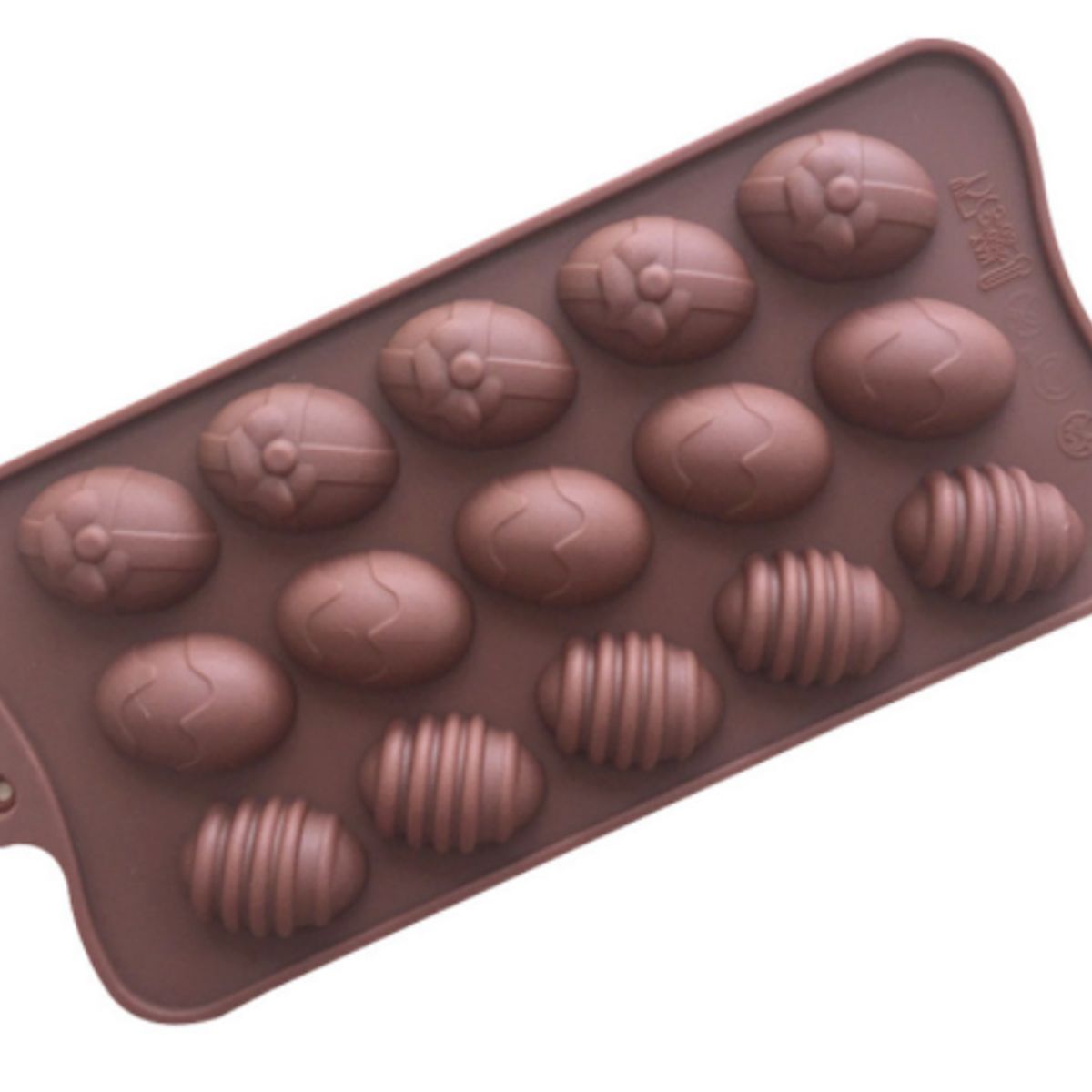 GENERICO - Molde De Silicona 15 Huevitos De Pascua 3 Relieves Distintos