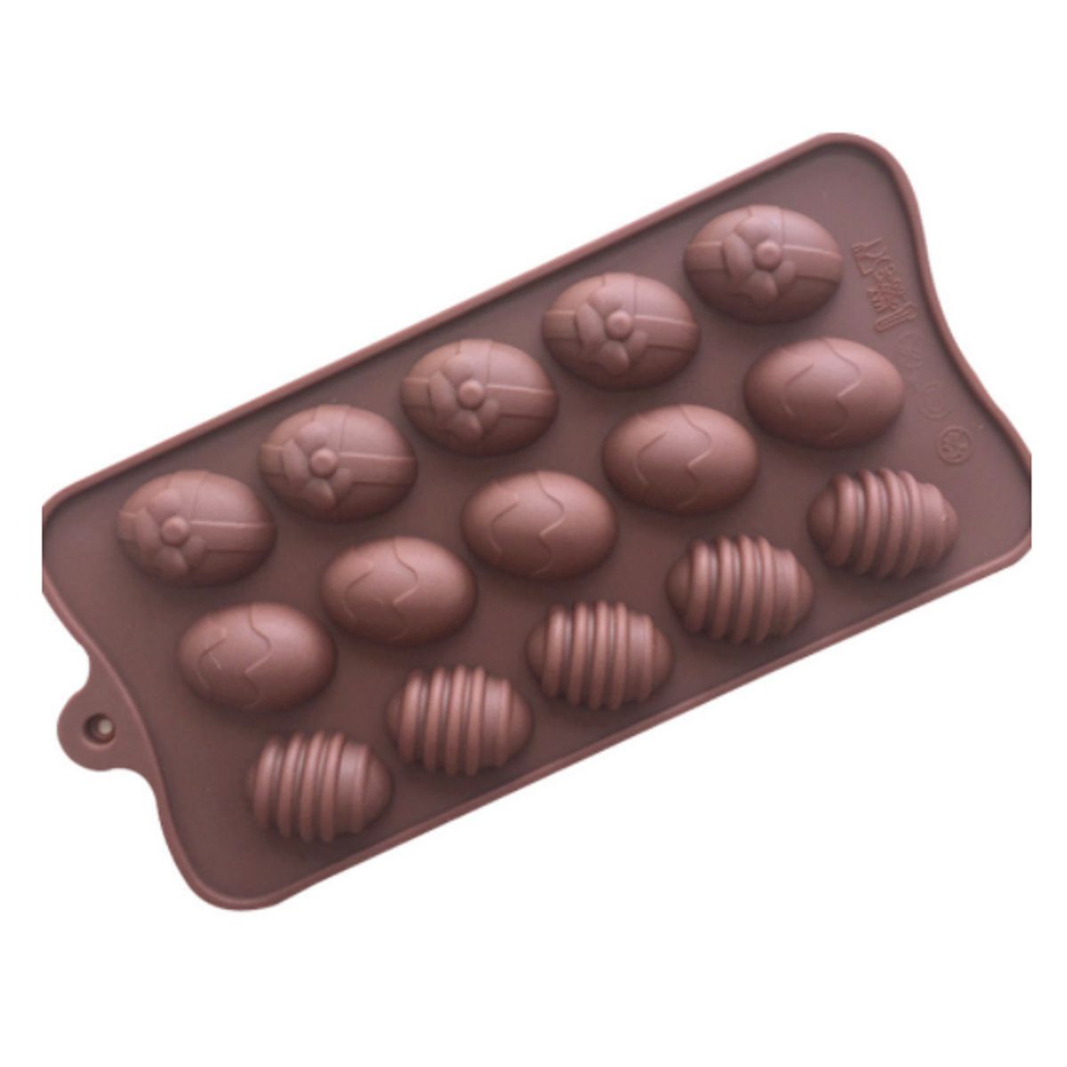 GENERICO - Molde De Silicona 15 Huevitos De Pascua 3 Relieves Distintos