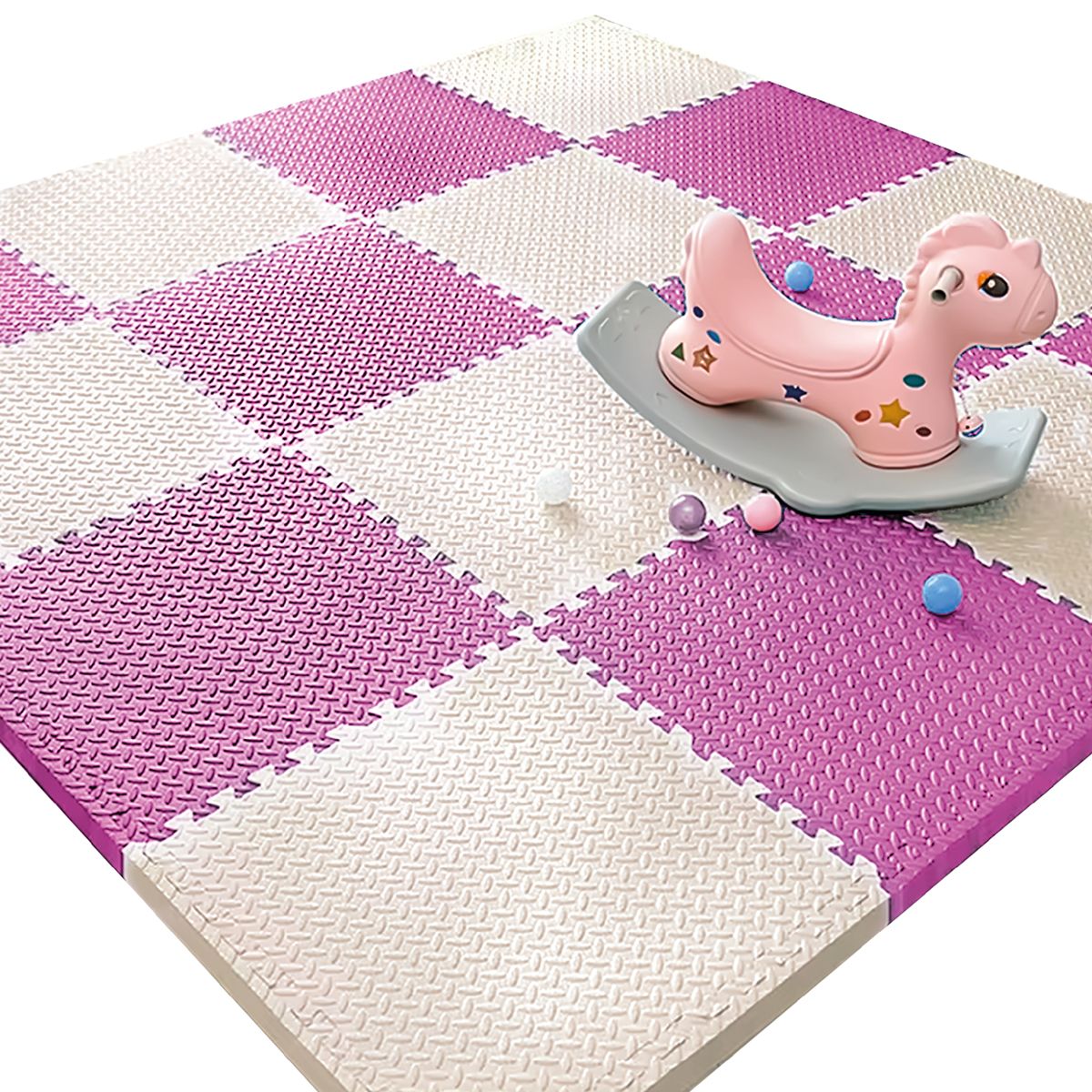 BABYNEST - Piso De Goma Eva Bebé Alfombra Debebe 60x60cm Set x8 - RyB