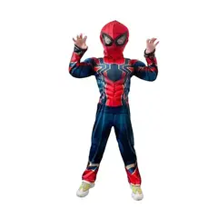 GENERICO - Disfraz Iron Spiderman con músculos talla 8 niño