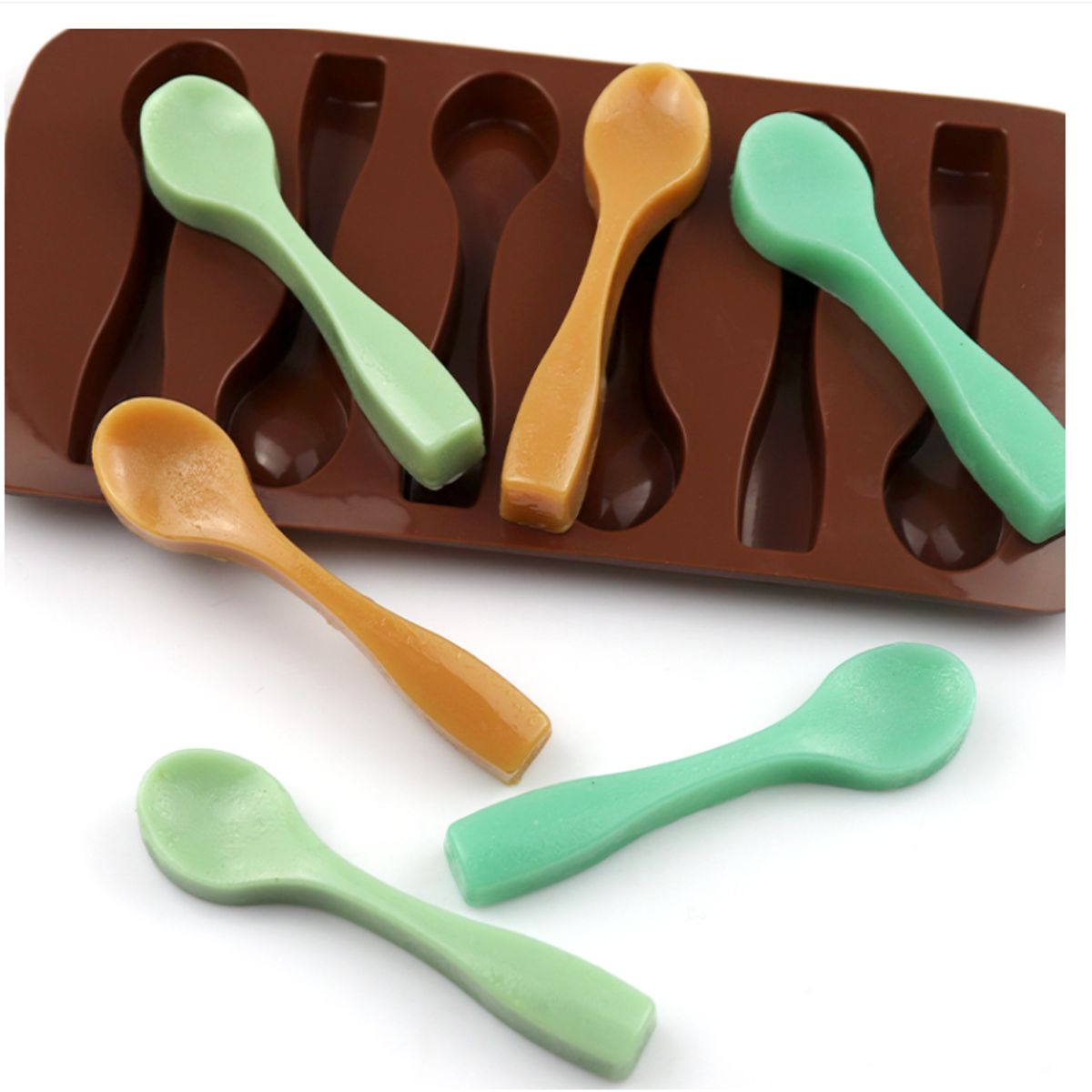 GENERICO - Molde De Silicona 6 Cucharas Cucharitas Chocolate