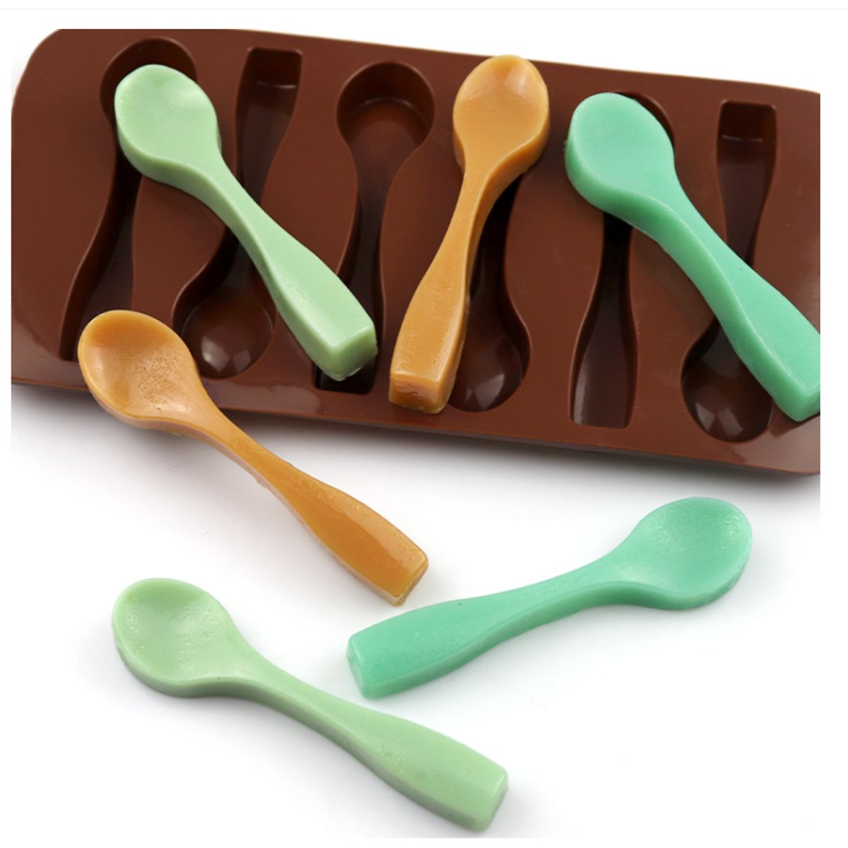 GENERICO - Molde De Silicona 6 Cucharas Cucharitas Chocolate