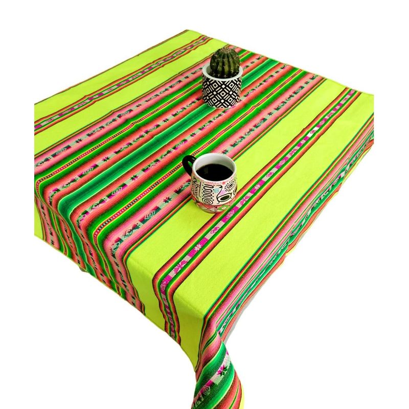 GENERICO - Manta De Aguayo Andina Tela Boho 110 X 120 Cm - Amarillo Neón