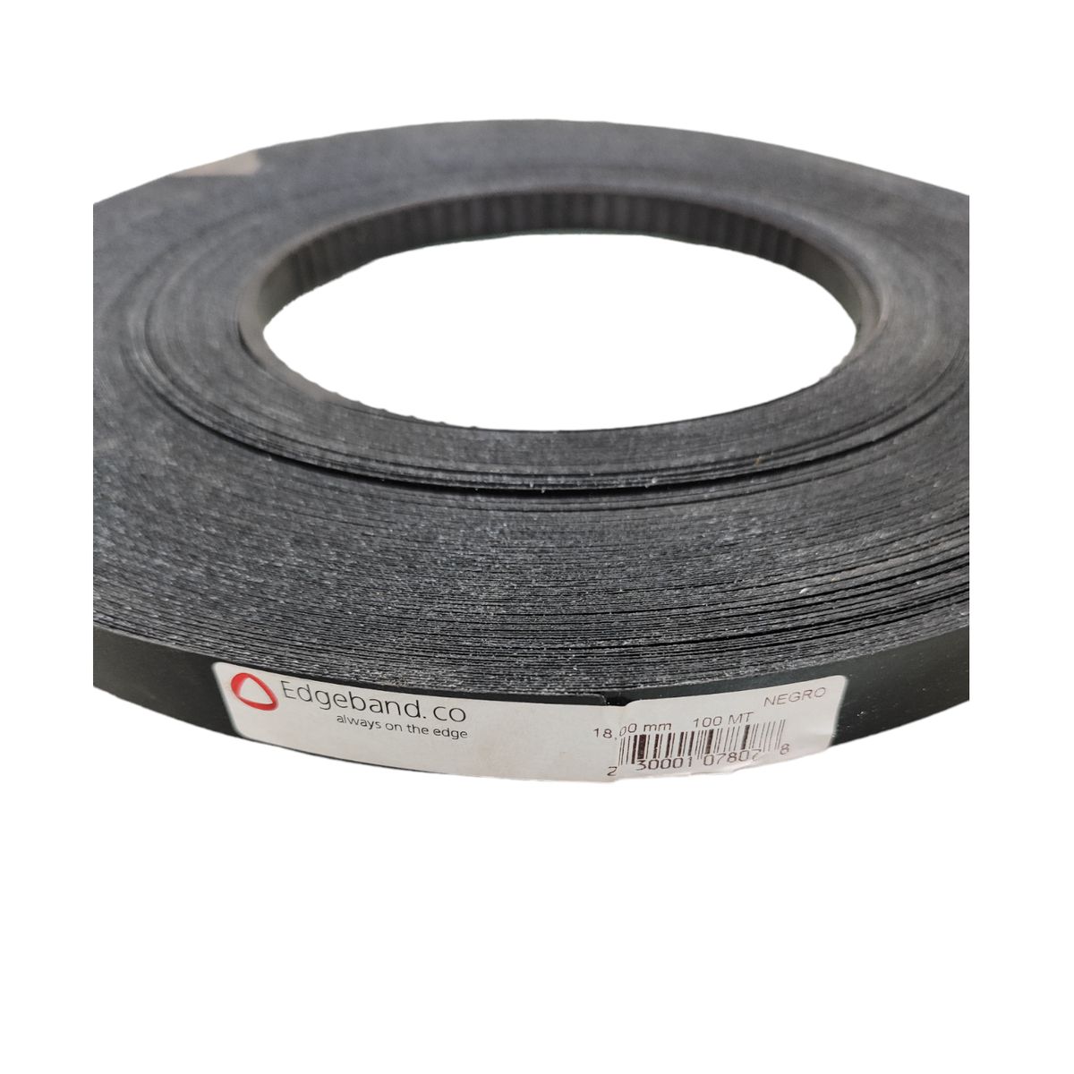 GENERICO - Tapacanto Encolado Rollo 100 Mt 18mm Negro