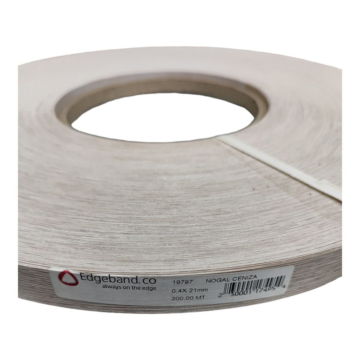 GENERICO - Tapacanto Encolado Rollo 100 Mt 18mm Nogal Ceniza