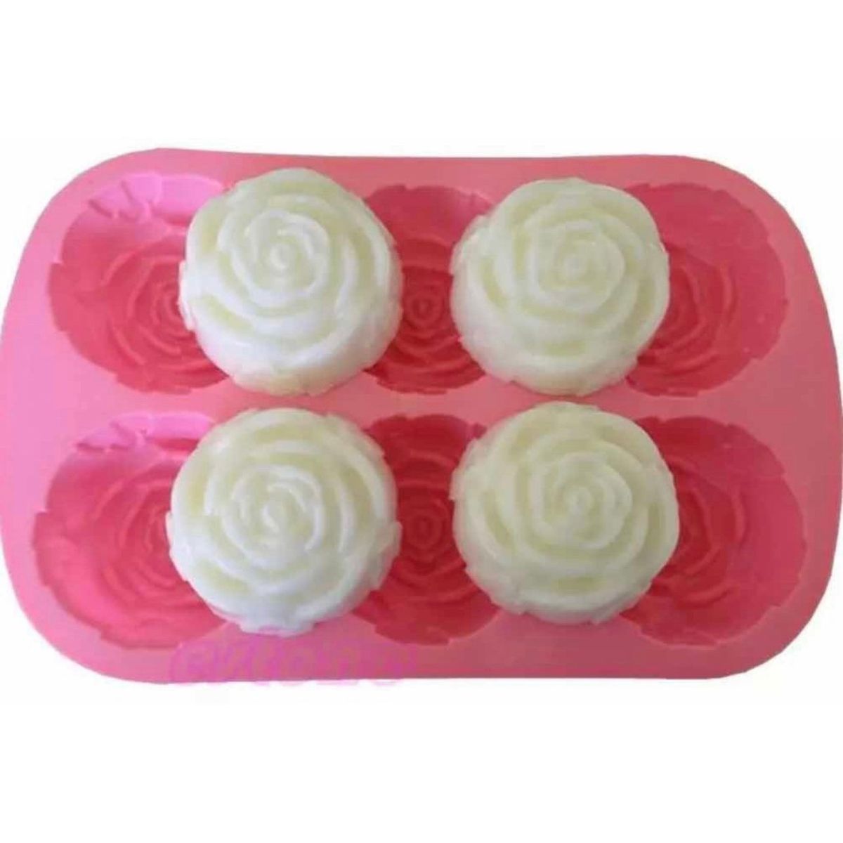 GENERICO - Molde De Silicona 6 Rosas Jabón Repostería Chocolate Muffin