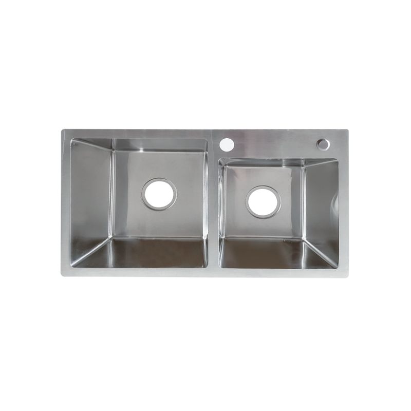 MODERN SPACE - Lavaplatos Para Embutir O Empotrar Sobre Cubierta 78x43cm Plateado