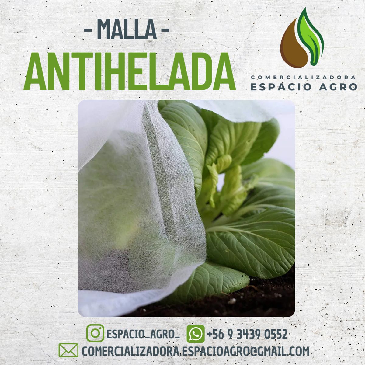 1880 - Malla Antihelada 2.07 ancho x1 Mt largo (17g) Manto Térmico