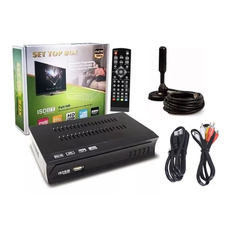 SMARTY - Kit Decodificador Tv Digital Hd mas Antena Para Televisores Antiguos