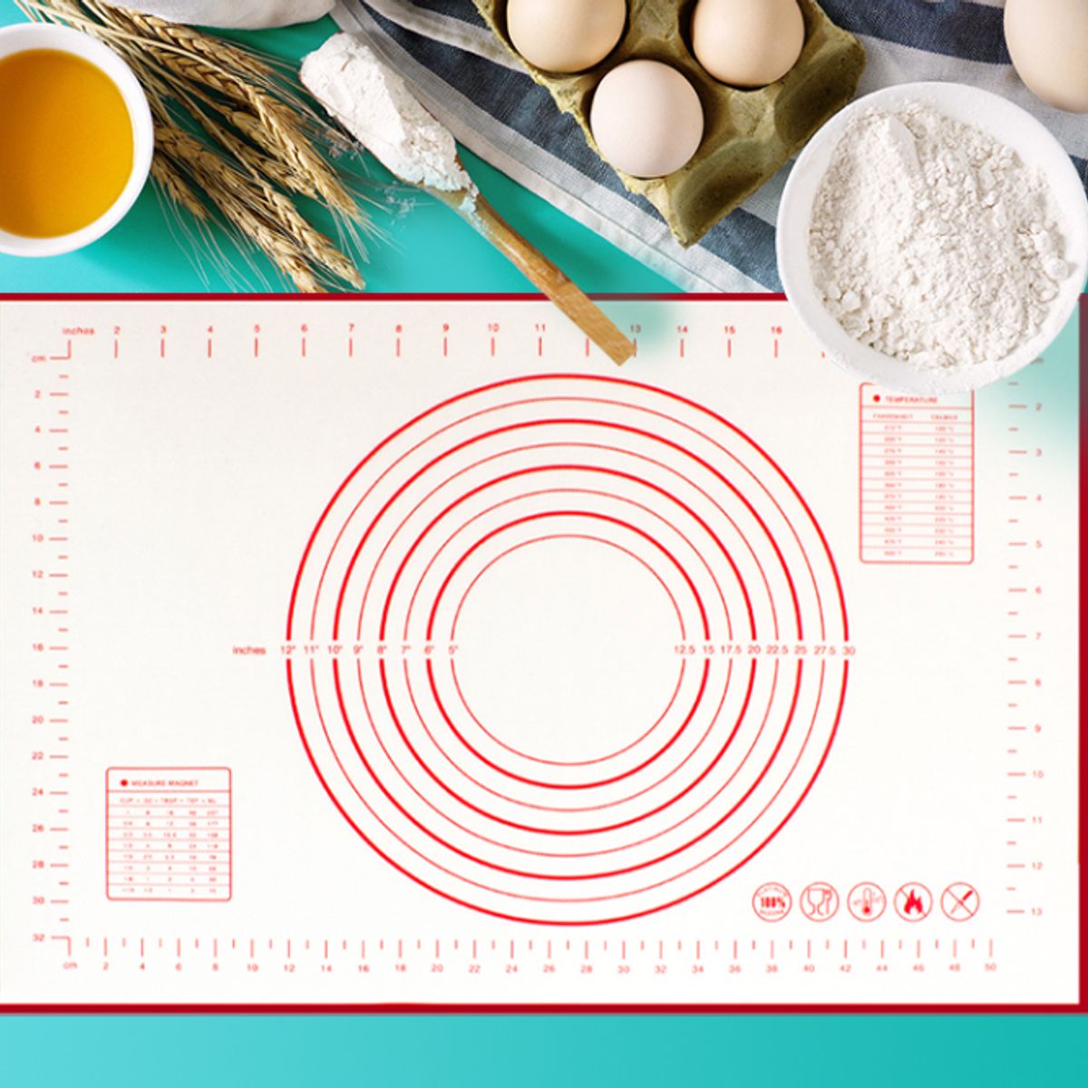 GENERICO - Mat Lámina Tapete Silicona Para Hornear Antiadherente, 40 X 60 Cms