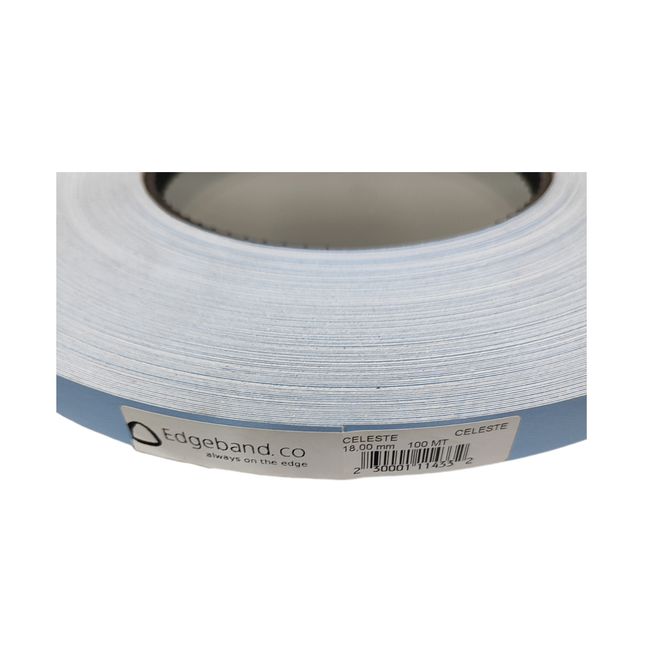 GENERICO - Tapacanto Encolado Rollo 100 Mt 18mm Celeste