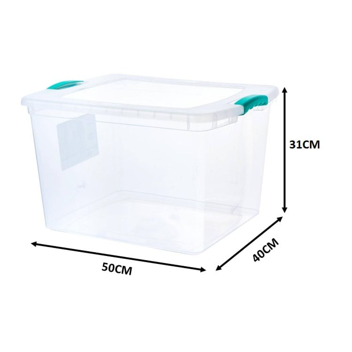 WENCO - Caja Organizadora Multiuso 45 Lts Wenbox Transparente Wco