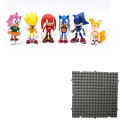 GENERICO - Juego De 6 Figuras De Acción Sonic + Regalo