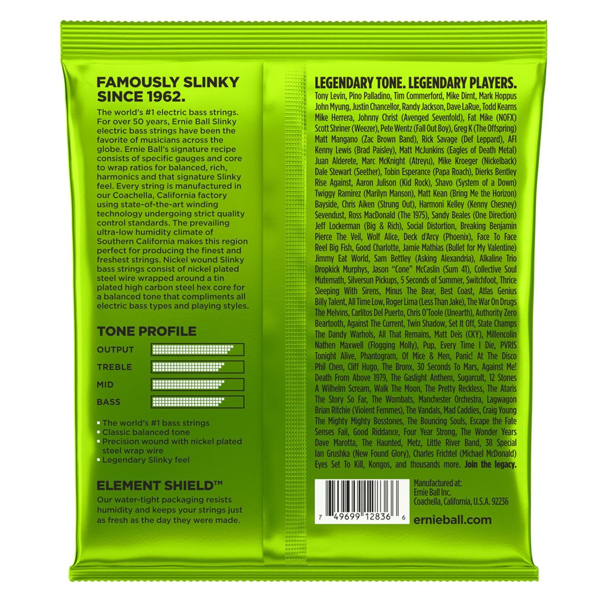 ERNIE BALL - Set 5 cuerdas para bajo Ernie Ball Slinky Bass 5 P02836