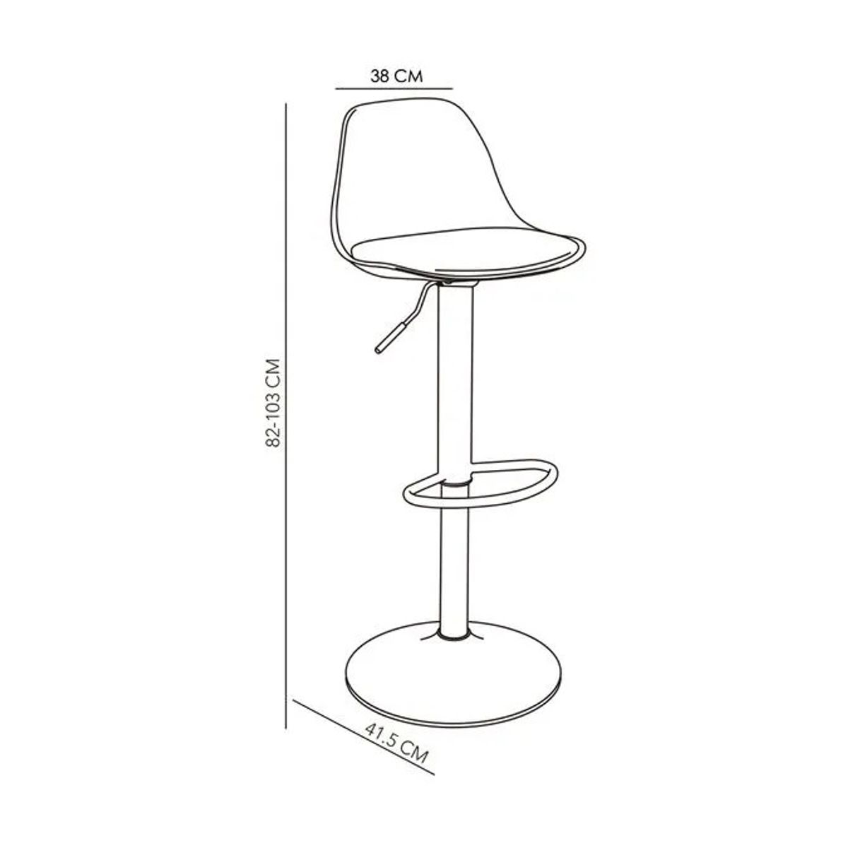 MOAD - Silla Bar Elegance Negro