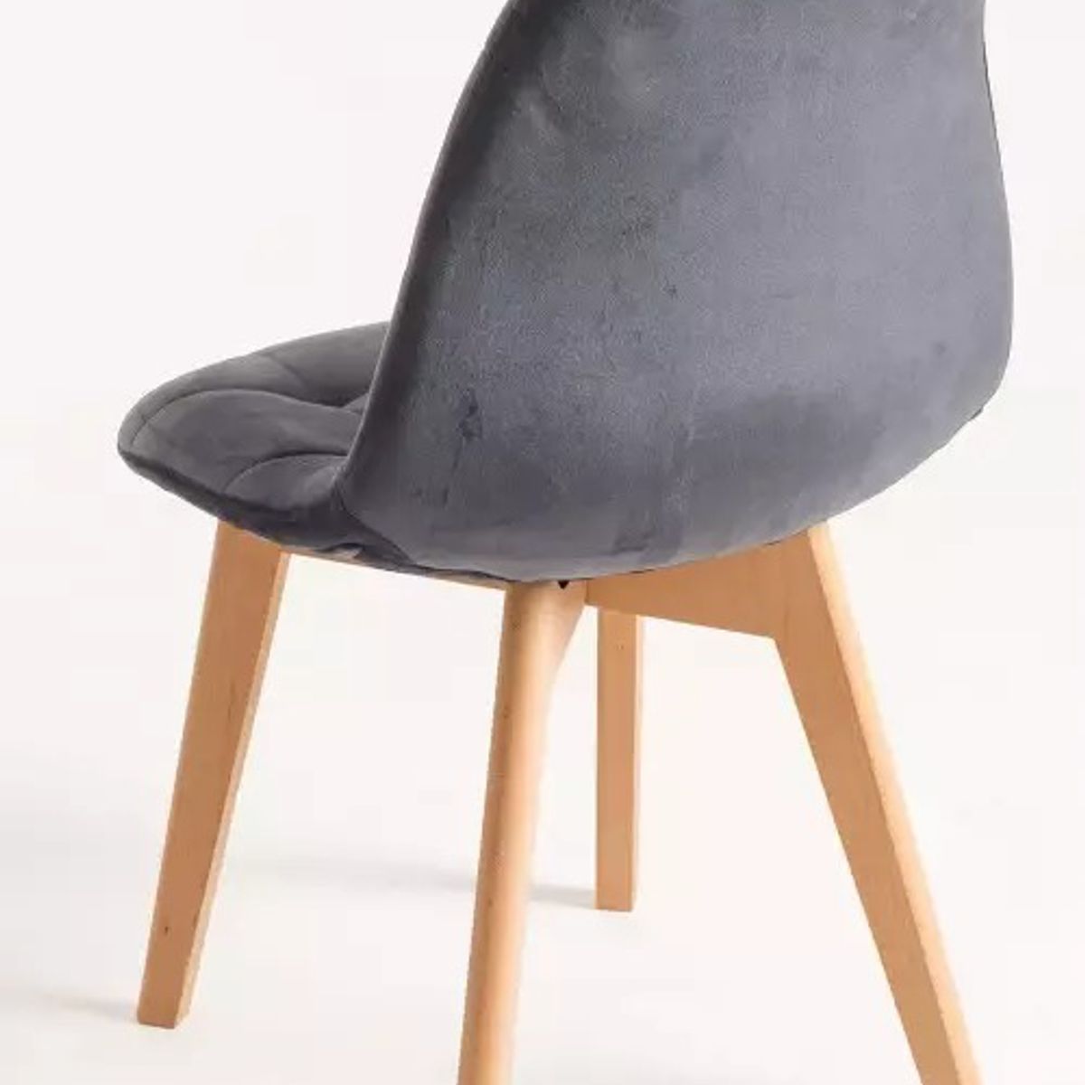 GENERICO - Silla Capitone Terciopelo Gris