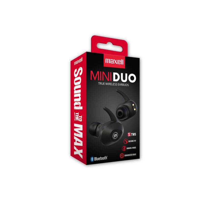 MAXELL - Audífonos Maxell Mini Duo TWS Bluetooth Black Limit Edition MAXELL