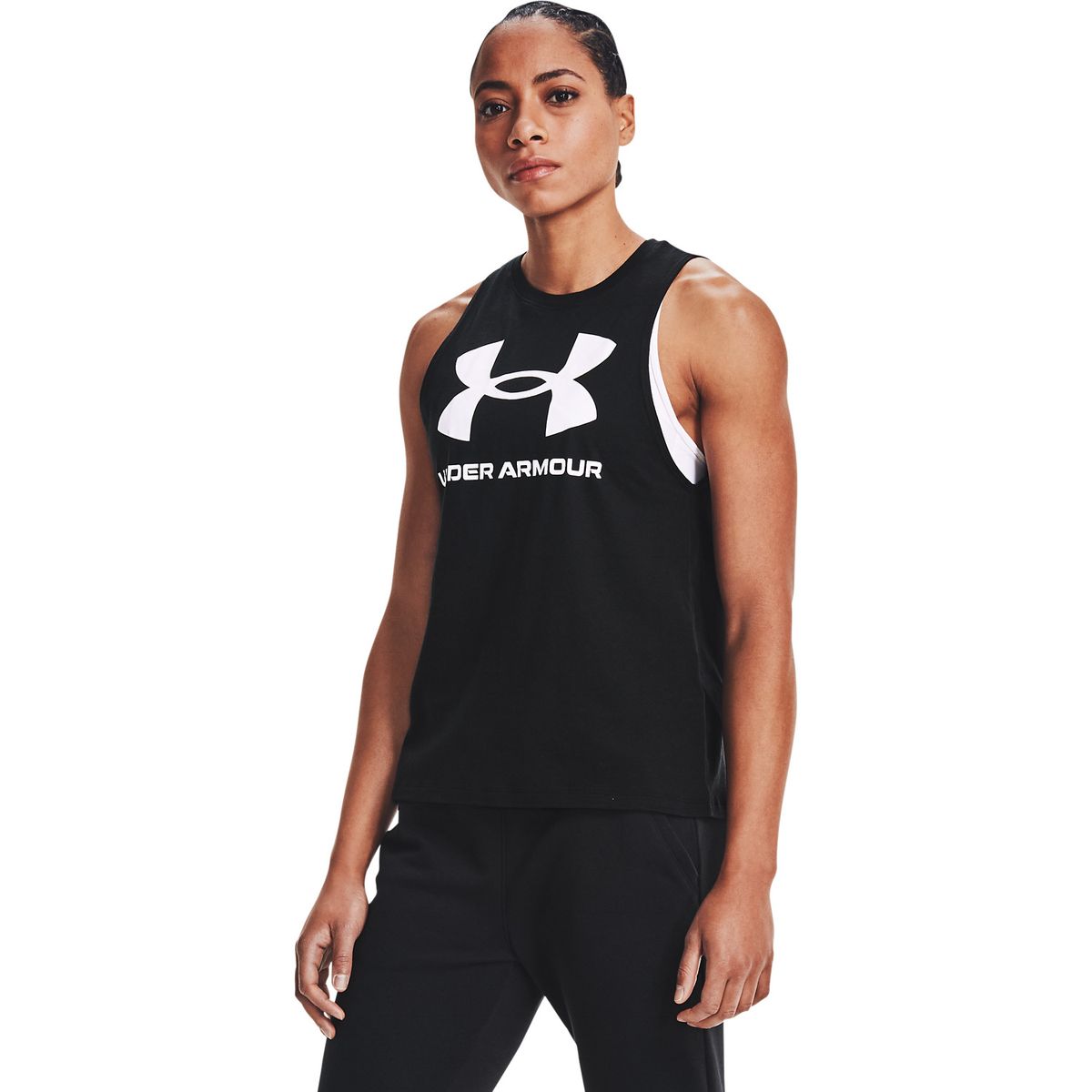 UNDER ARMOUR - Polera sin mangas Rival para mujer Negro UNDER ARMOUR