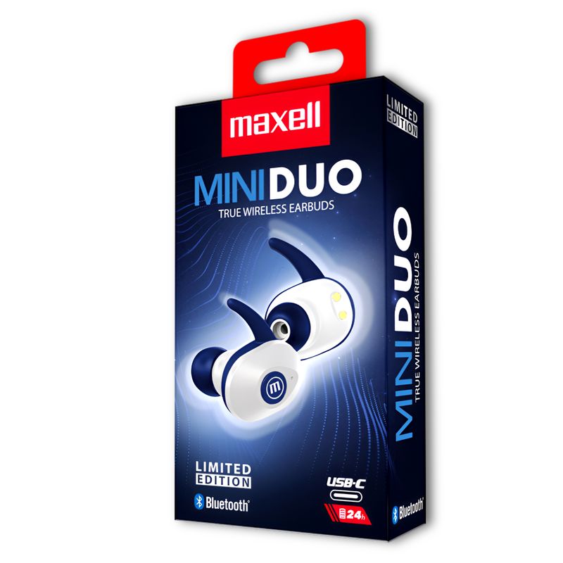 MAXELL - Audífonos Maxell Mini Duo TWS Bluetooth Blue Limit Edition - Azul