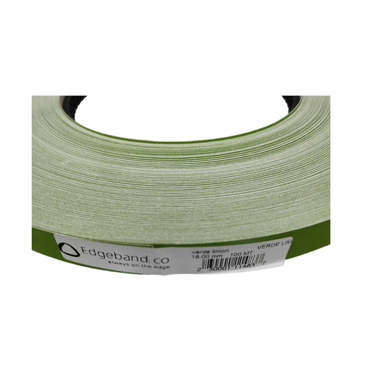 GENERICO - Tapacanto Encolado Rollo 100 Mt 18mm Verde Limon