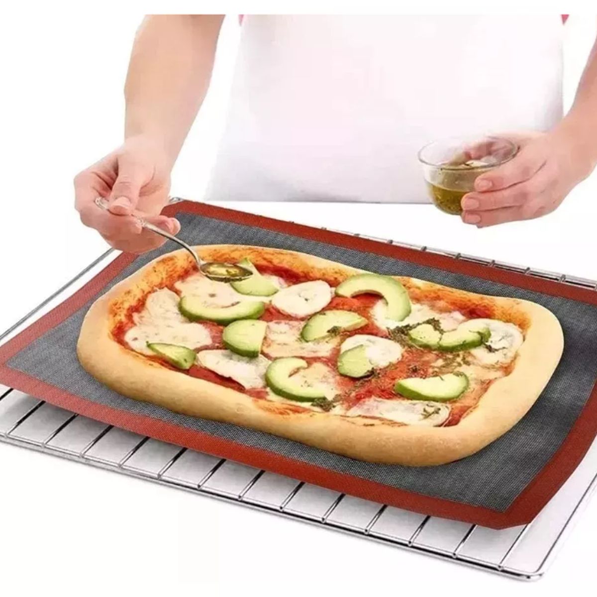 GENERICO - Lámina Mat Tapete Silicona Microperforada Antiadherente Hornear