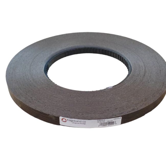 GENERICO - Tapacanto Encolado 18mm Chocolate-Wengue Caja 10 Rollos