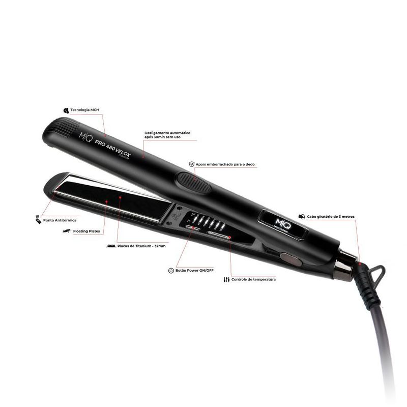 MQ PROFESIONAL - Plancha  Alisadora Pro 480 Velox
