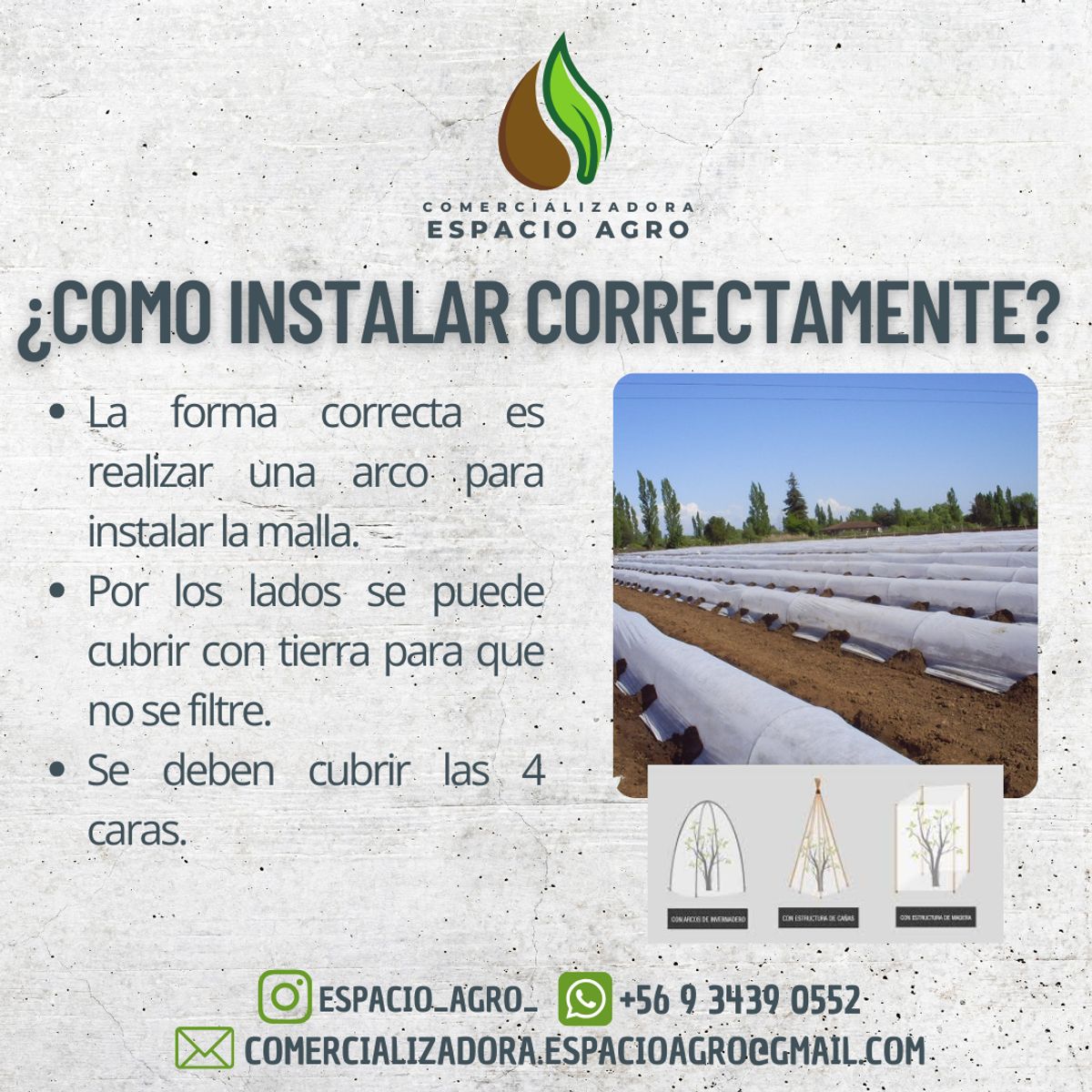 1880 - Malla Antihelada 2.07 ancho x15 Mt largo (17g) Manto Térmico