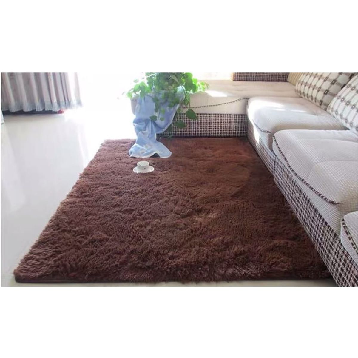 GENERICO - Alfombra Peluda 200x240 cm Antideslizante