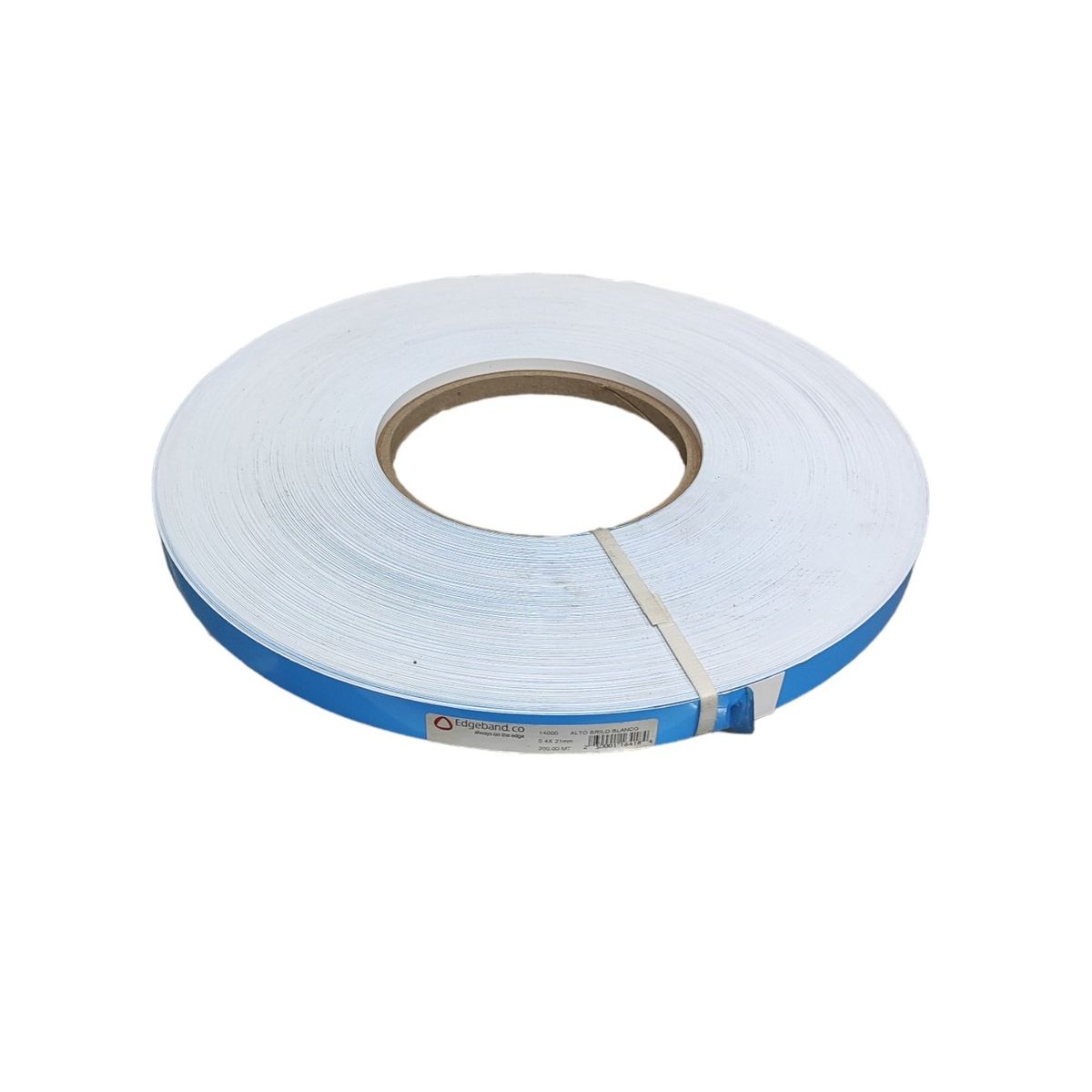GENERICO - Tapacanto Pvc Rollo 200 mt 21mm Brillante Blanco