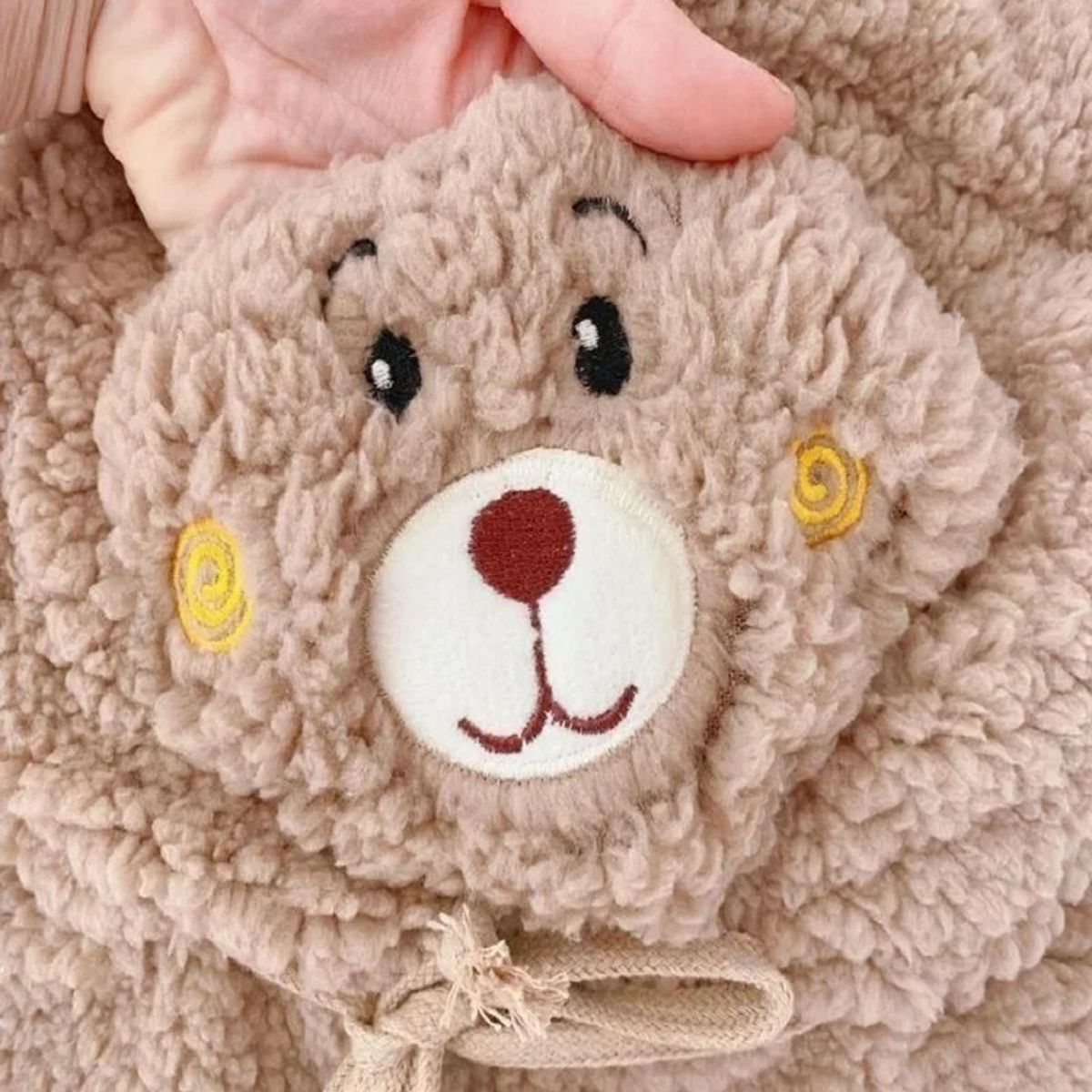 GENERICO - Gorro invierno Niño niña Osito con cuello y cubre boca