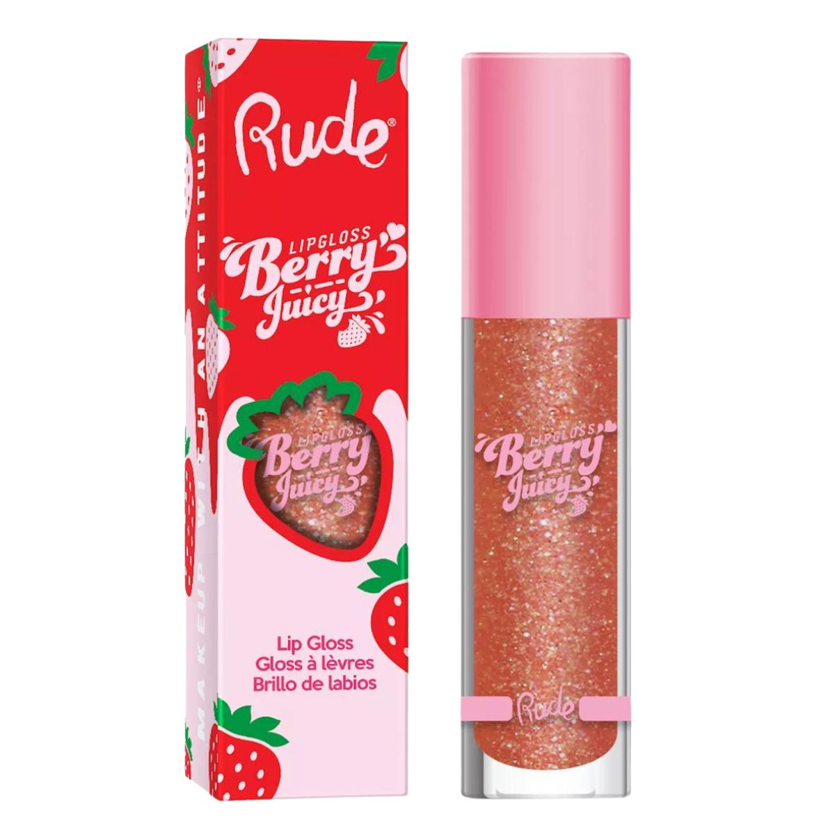 RUDE COSMETICS - Rude Lip Gloss Brillo de Labios Berry Juicy