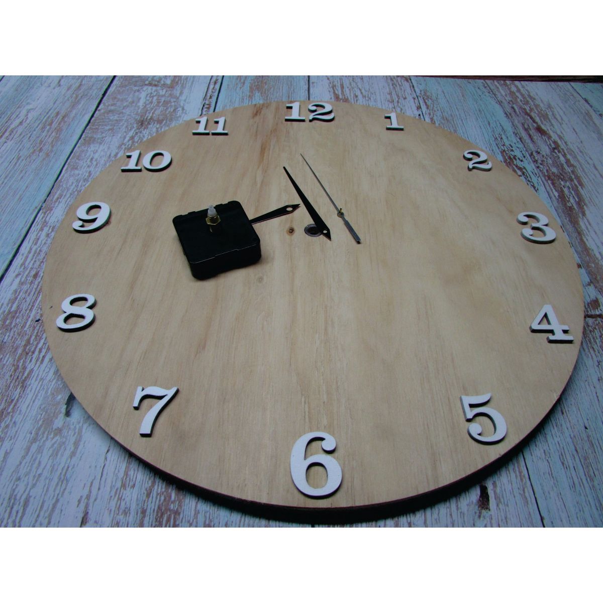 WW DESIGN - Numeros De Madera Durolac, Reloj 1 Al 12 (30mm y 35mm) Color Blanco