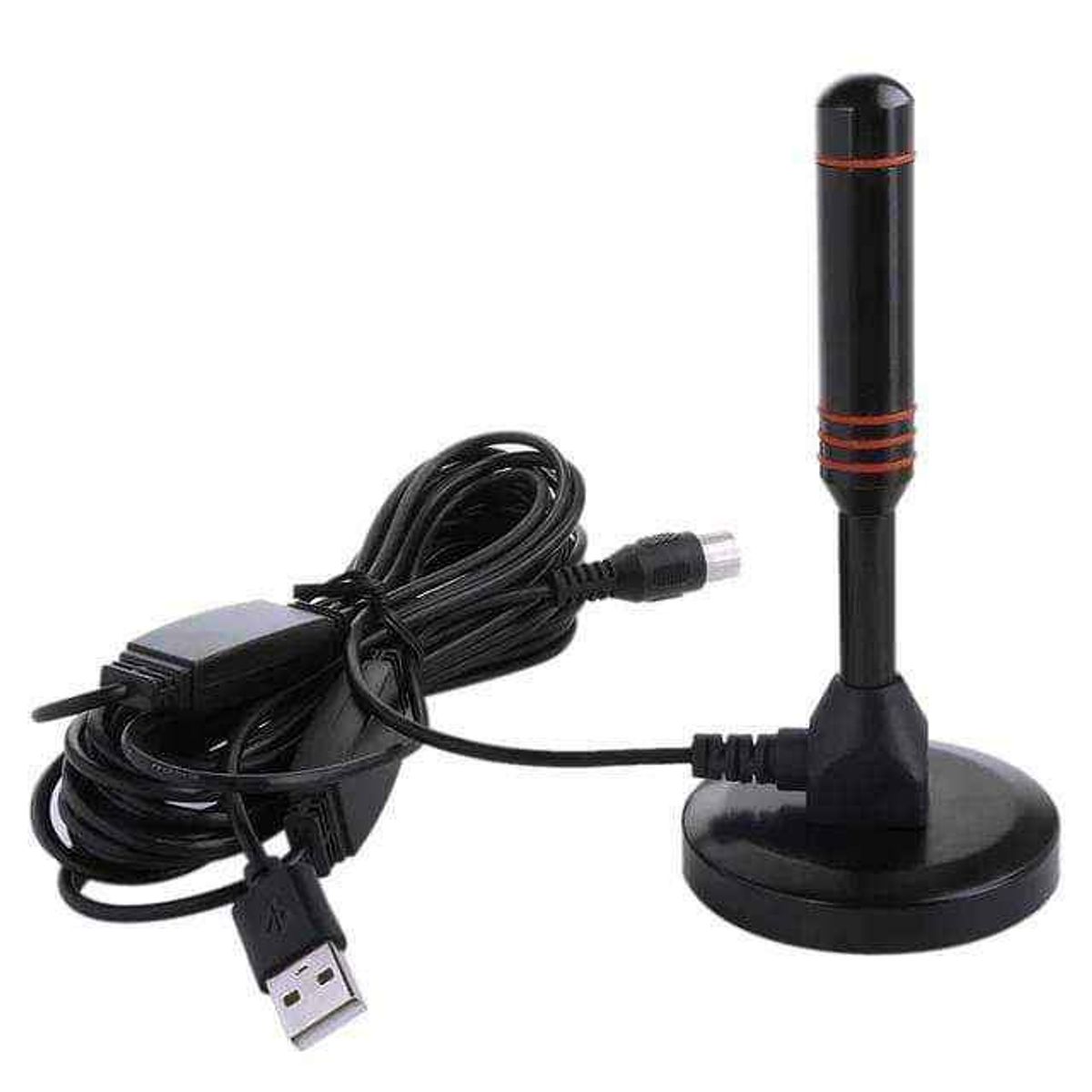 GENERICO - Antena TV digital con amplificador de señal USB cable coaxial 4 metros