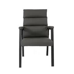 NECTAR - Silla ejecutiva Hamilton Eco-Cuero + acero negro opaco.