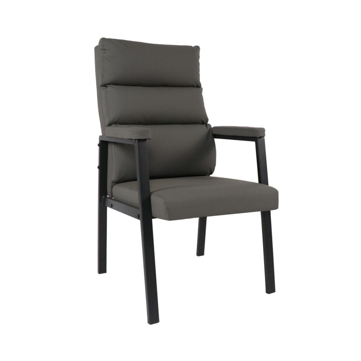 NECTAR - Silla ejecutiva Hamilton Eco-Cuero + acero negro opaco