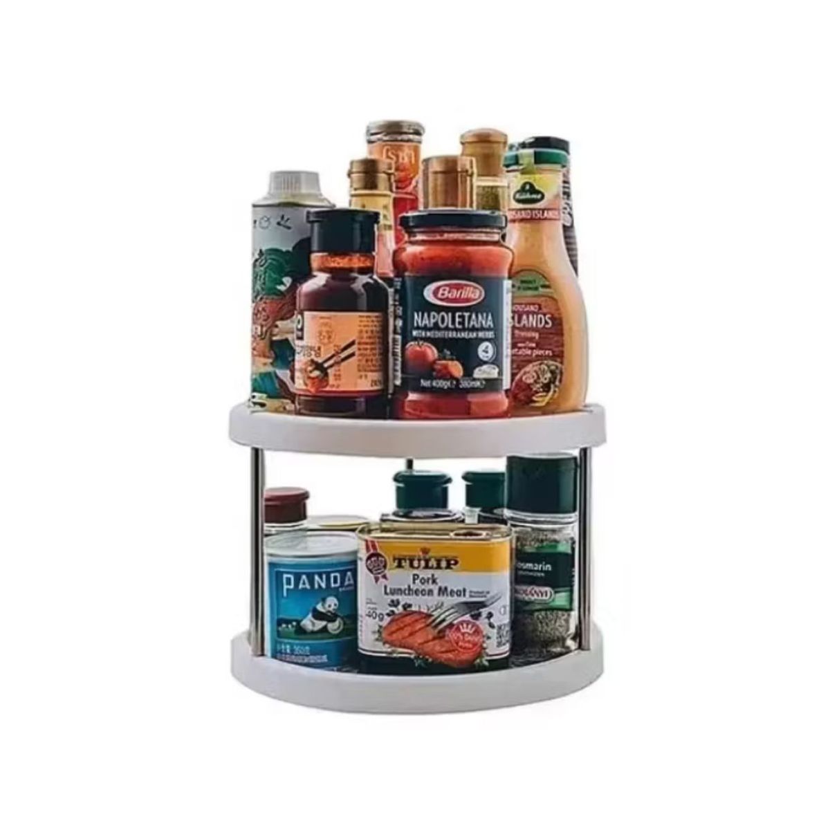 GENERICO - Organizador Estante Especiero Giratorio De 2 Niveles Cocina