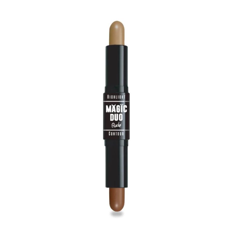 RUDE COSMETICS - Rude Tan Contorno + Iluminador Maquillaje Dúo Magic