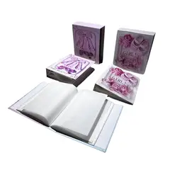 KIVARA - Pack 2 Album Foto Bebe Baby Shower Rosado 40 Fotos 10X15 Cm
