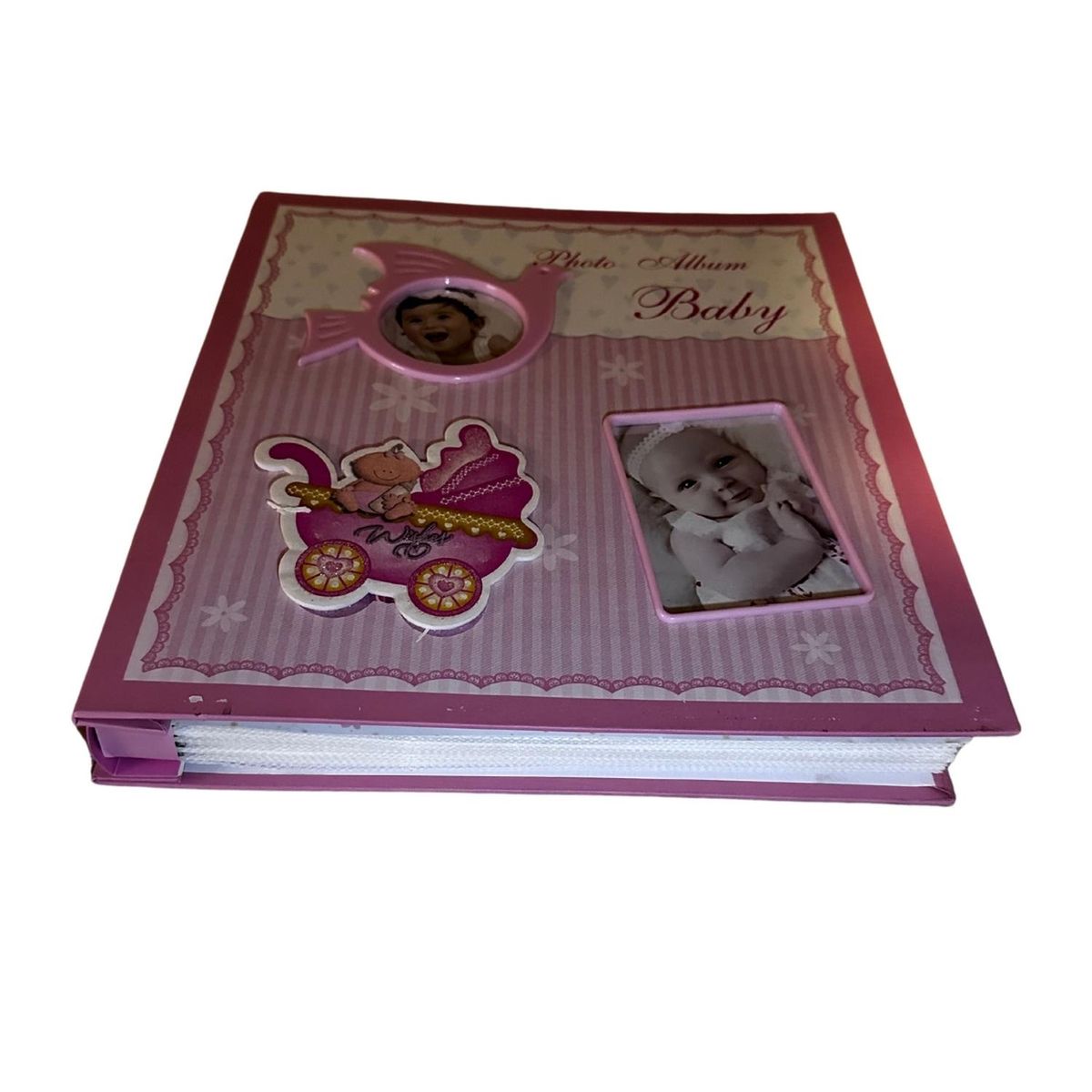 KIVARA - Album Foto Diseño Infantil Bebe 120 Fotos Coche Rosa