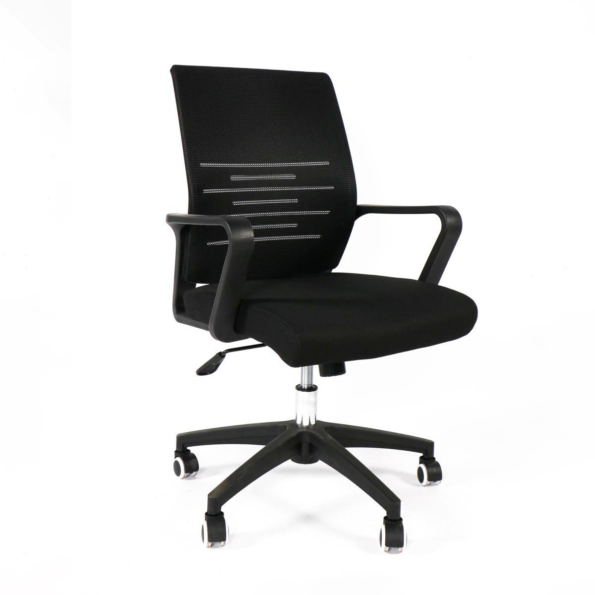 NECTAR - Silla Ejecutiva Smith de Acero Cromado y Respaldo Mesh Ergonómica y Moderna