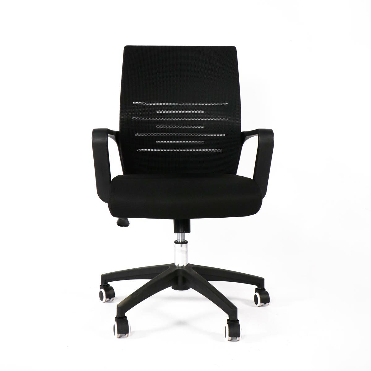 NECTAR - Silla Ejecutiva Smith de Acero Cromado y Respaldo Mesh Ergonómica y Moderna