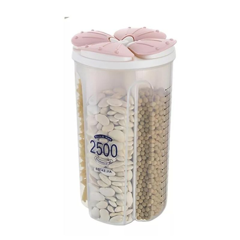 GENERICO - Recipiente Contenedor para alimentos 4 Espacios 2500 Ml