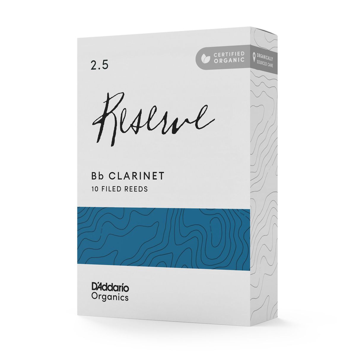 DADDARIO - Cañas Clarinete Bb 2.5 Organic Reserve Pack 10 ODCR1025 Daddario