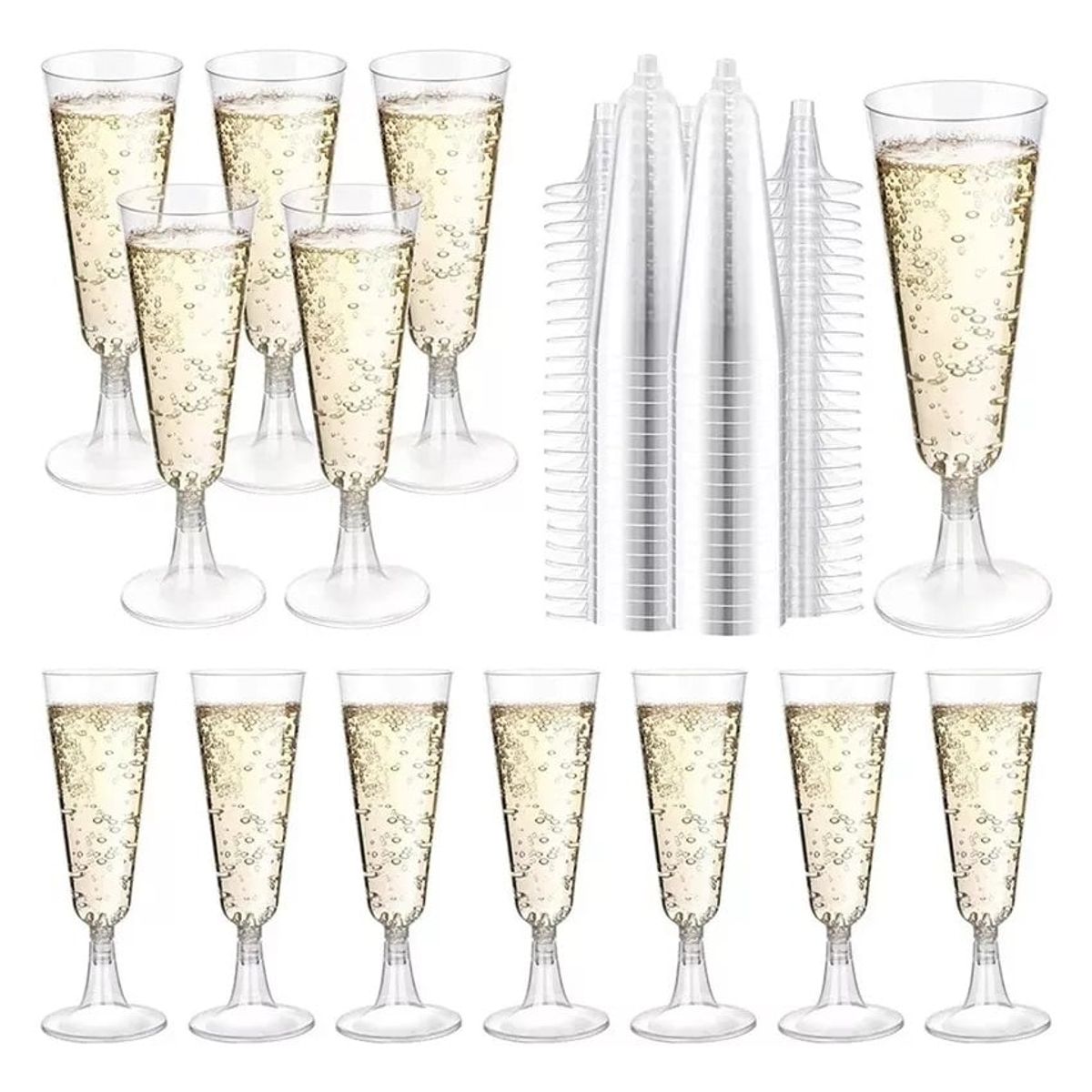 PASTELERIUSCL - 80 Copas De Champagne Copa Acrilico Copas Champaña copas acrílica  champagne 5oz/162ml PASTELERIUSCL